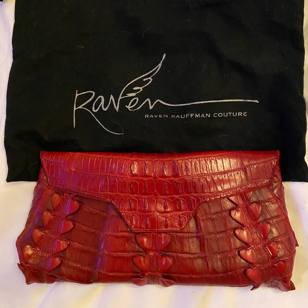 Raven Kauffman Vegan Mock Croc Clutch